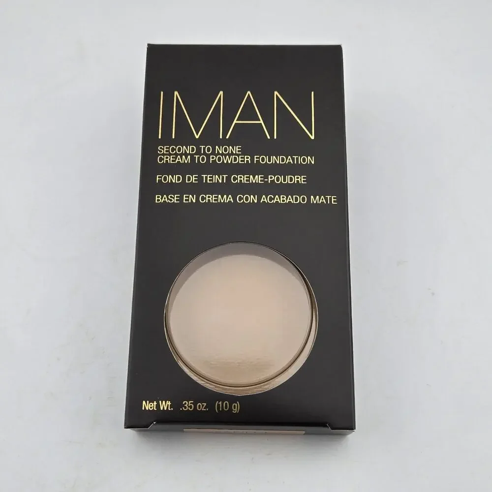 IMAN Second to None Cream to Powder Foundation SAND 1 Set Of 2 NIB Sealed .35oz